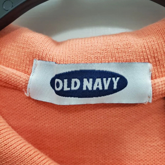 Old Navy Women's Y2K Orange Melon Textured Cap Sleeve Cotton Polo Dress Size S - Picture 4 of 7